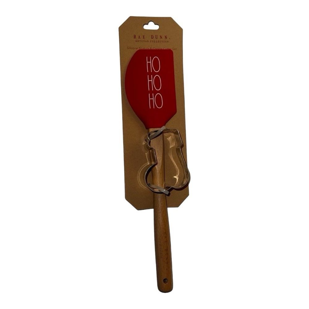 Rae Dunn Christmas Spatula & Cookie Cutter Set -‎ Holiday Baking Kitchen